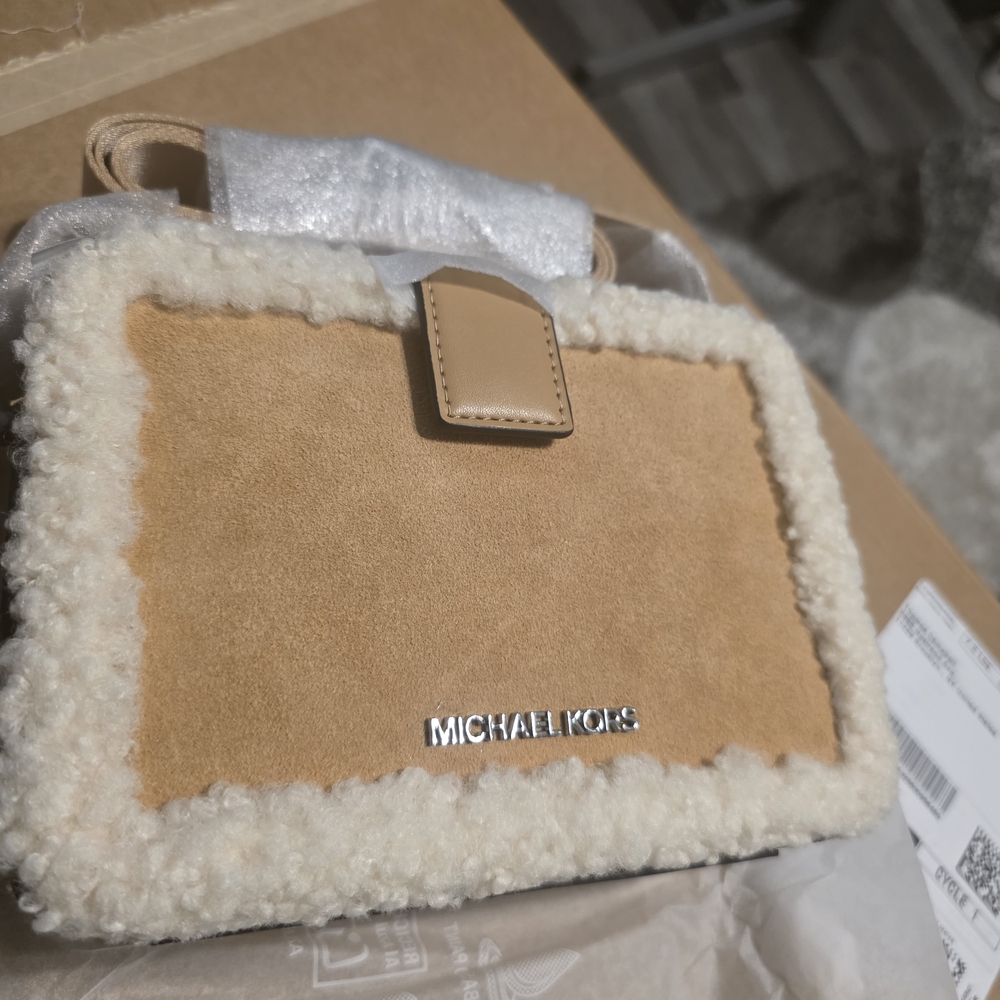 Michael Kors Tan and Cream Shoulder Bag